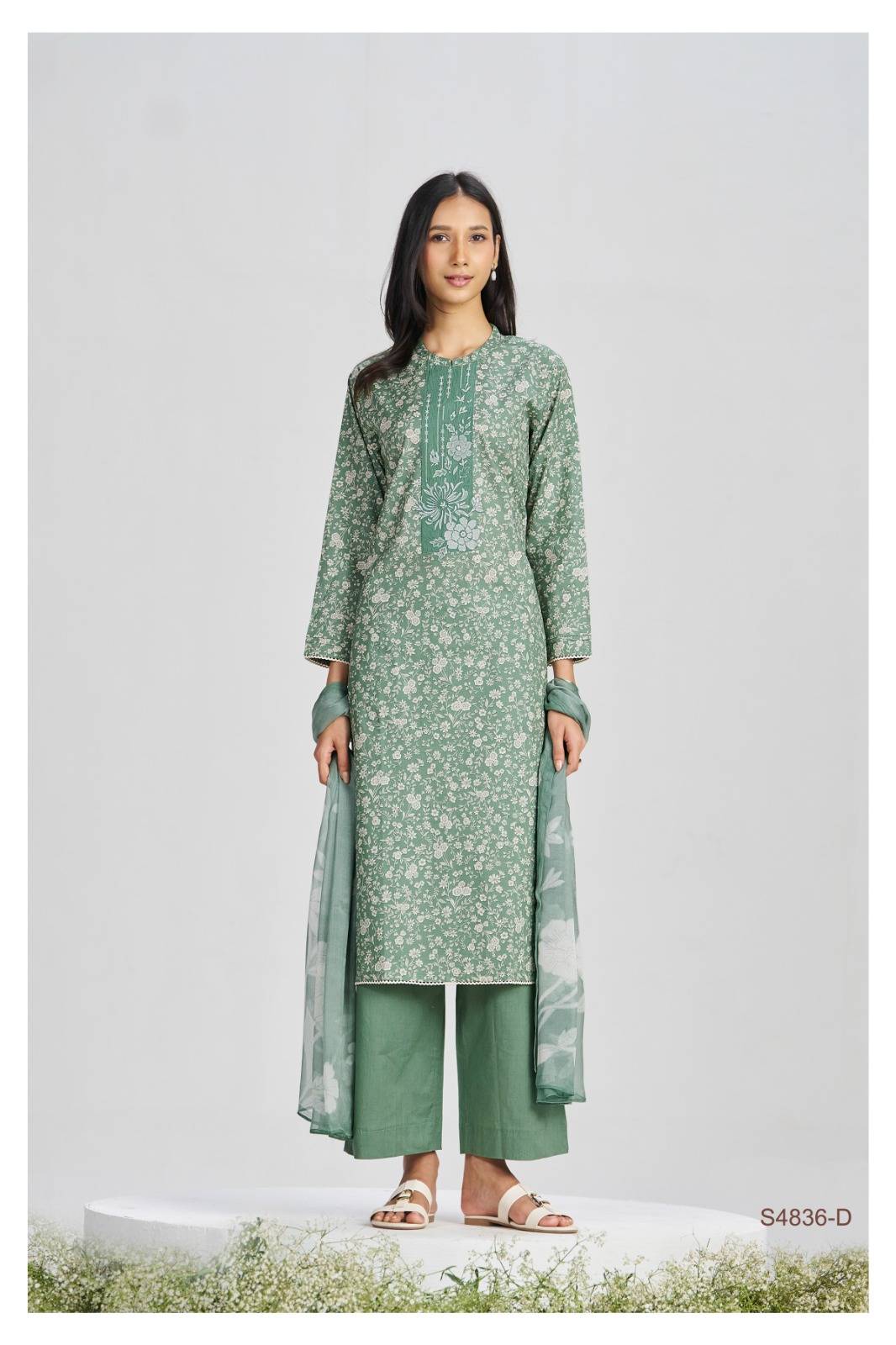 FALIHA 4836 By GANGA FASHION Stylish Beautiful Colourful COTTON Dresses At Wholesale Price